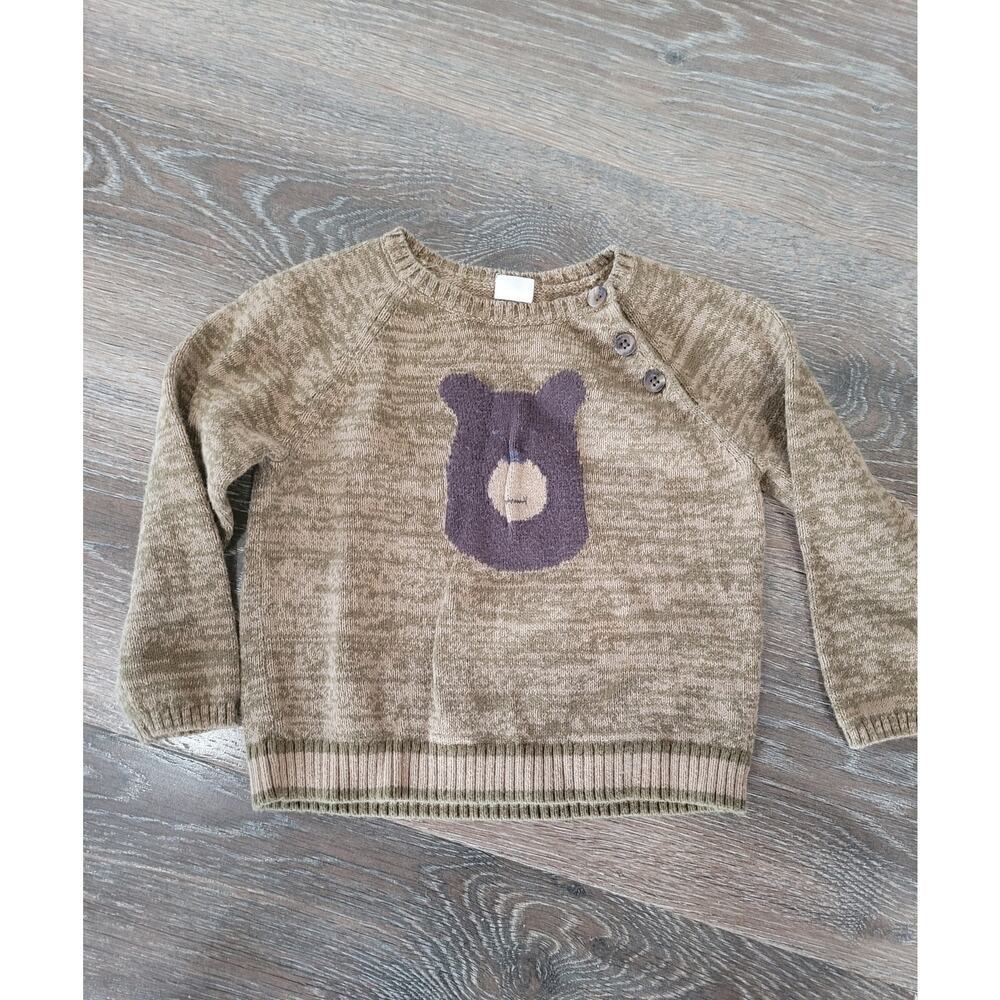 Tucker + Tate Baby Boy Bear Sweater Shoulder Button Details size 18 months #3